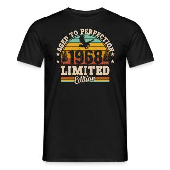 1968 - Timeless Birthday Anniversary - Men's T-Shirt - black - Front - AI Model Male 178 light (178cm)