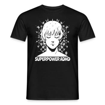 ADHS ist meine Superkraft - Männer T-Shirt - Schwarz - Vorne - AI Model Male 178 light (178cm)