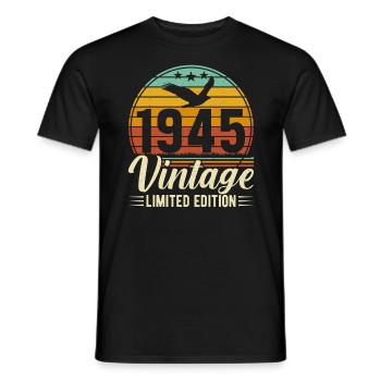 1945 - Ein zeitloses Meisterwerk - Männer T-Shirt - Schwarz - Vorne - AI Model Male 178 light (178cm)