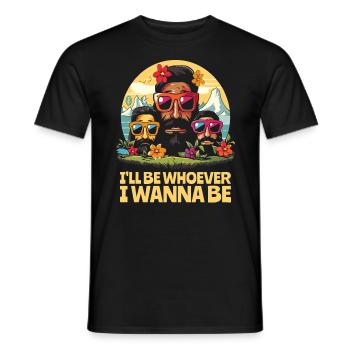 Wer auch immer ich im Urlaub sein will - Männer T-Shirt - Schwarz - Vorne - AI Model Male 178 light (178cm)