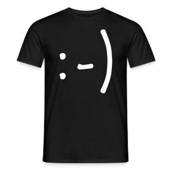 Il suffit de sourire - T-shirt homme - noir - Devant - AI Model Male 178 light (178cm)