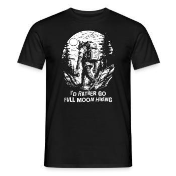 Werewolf goes on full moon hike - Men's T-Shirt - black - Front - AI Model Male 178 light (178cm)