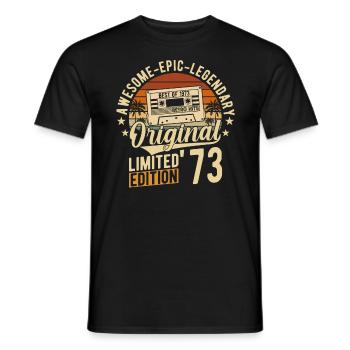 Iconique 1973 - Cadeau intemporel ! - T-shirt homme - noir - Devant - AI Model Male 178 light (178cm)