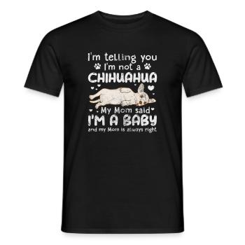 Chihuahua - Men's T-Shirt - black - Front - AI Model Male 178 light (178cm)