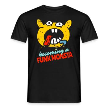 Zum Funk musik monster werden - Männer T-Shirt - Schwarz - Vorne - AI Model Male 178 light (178cm)
