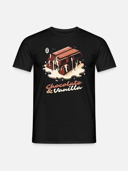 Chocolat et vanille - T-shirt homme - noir