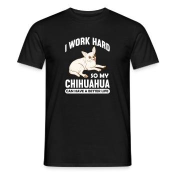 Chihuahua chien chien école chien propriétaire cadeau - T-shirt homme - noir - Devant - AI Model Male 178 light (178cm)