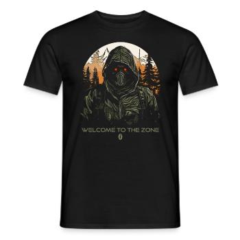 Willkommen in der Zone, Biohazard-Bereich - Männer T-Shirt - Schwarz - Vorne - AI Model Male 178 light (178cm)