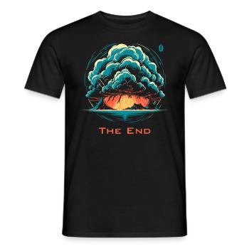 Réchauffement climatique : les orages, la fin - T-shirt homme - noir - Devant - AI Model Male 178 light (178cm)