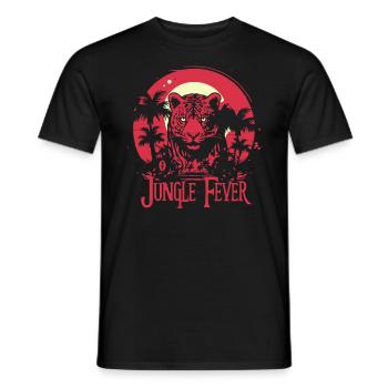 Dschungelfieber, ein Raubtier des Dschungels - Männer T-Shirt - Schwarz - Vorne - AI Model Male 178 light (178cm)