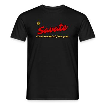 Die französische Kampfkunst: Savate - Männer T-Shirt - Schwarz - Vorne - AI Model Male 178 light (178cm)