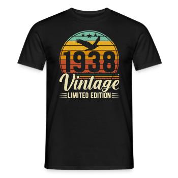 Légendaire 86e anniversaire Style rétro 1938 - T-shirt homme - noir - Devant - AI Model Male 178 light (178cm)