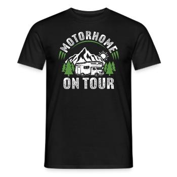 Wohnmobil auf Tour - Männer T-Shirt - Schwarz - Vorne - AI Model Male 178 light (178cm)