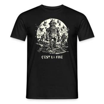 letzte Fotokopie der Roboter-Maschinen-Invasion - Männer T-Shirt - Schwarz - Vorne - AI Model Male 178 light (178cm)