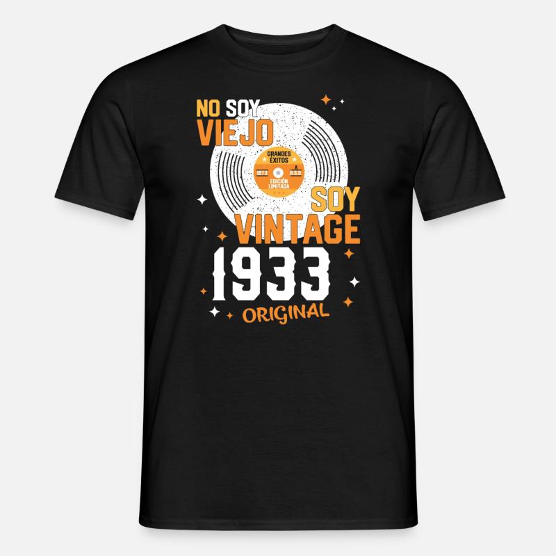 Millésime 90e anniversaire 1933 - T-shirt homme - noir