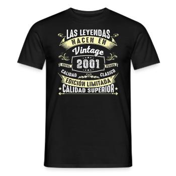 23. Geburtstag Jahrgang 2001 - Männer T-Shirt - Schwarz - Vorne - AI Model Male 178 light (178cm)
