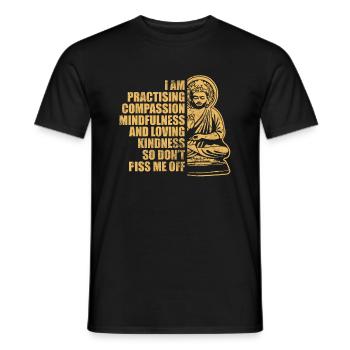 Méditation - T-shirt homme - noir - Devant - AI Model Male 178 light (178cm)
