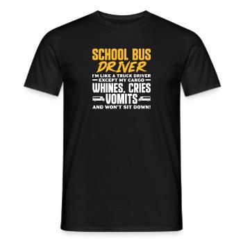 Busfahrer Busfahrerin Bus Schuhlbus Geschenk - Männer T-Shirt - Schwarz - Vorne - AI Model Male 178 light (178cm)
