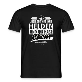 Jede Zeit hat Ihre Helden ihr habt Chem - Männer T-Shirt - Schwarz - Vorne - AI Model Male 178 light (178cm)