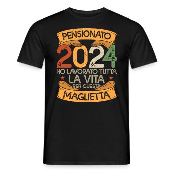 Retirement 2024 Funny Gift Retiree 2024 - Men's T-Shirt - black - Front - AI Model Male 178 light (178cm)