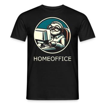 Homeoffice - Männer T-Shirt - Schwarz - Vorne - AI Model Male 178 light (178cm)