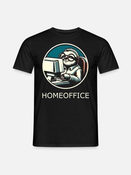 Homeoffice - Männer T-Shirt - Schwarz
