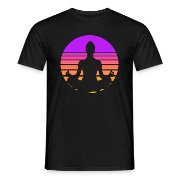 Méditation méditer Zen Yoga cadeau - T-shirt homme - noir - Devant - AI Model Male 178 light (178cm)