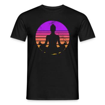 Meditation - Men's T-Shirt - black - Front - AI Model Male 178 light (178cm)