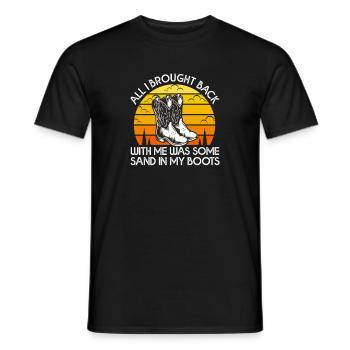 Cowboy Cowboy bottes Western cadeau - T-shirt homme - noir - Devant - AI Model Male 178 light (178cm)