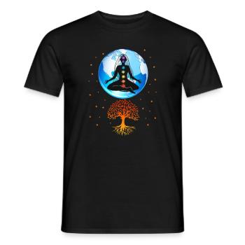 Méditation méditer Zen Yoga cadeau - T-shirt homme - noir - Devant - AI Model Male 178 light (178cm)