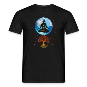 Méditation - T-shirt homme - noir - Devant - AI Model Male 178 light (178cm)