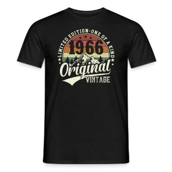 Légendaire 58e anniversaire 1966 - T-shirt homme - noir - Devant - AI Model Male 178 light (178cm)
