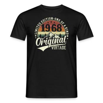 Légendaire 56e anniversaire 1968 - T-shirt homme - noir - Devant - AI Model Male 178 light (178cm)