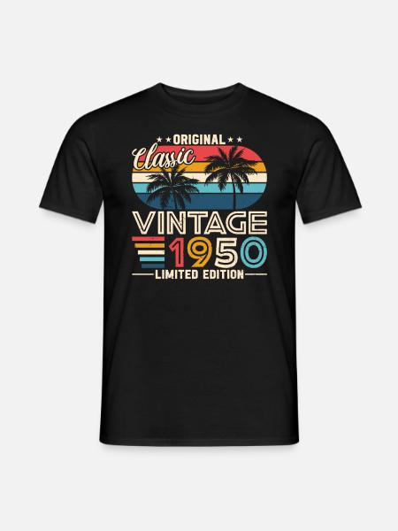 Legendary 74th birthday 1950 - Men's T-Shirt - black