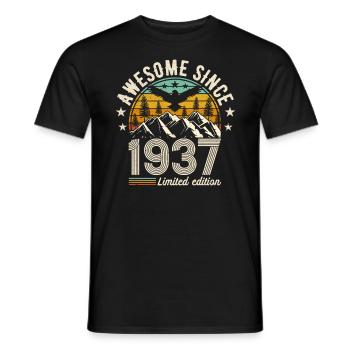 Légendaire 87e anniversaire 1937 - T-shirt homme - noir - Devant - AI Model Male 178 light (178cm)