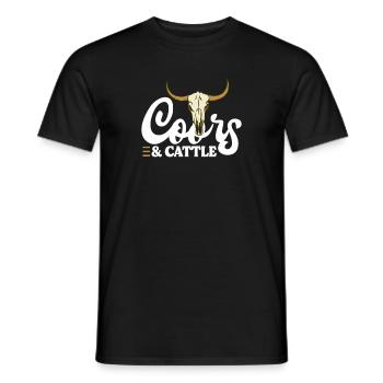 Cowboy Cowboy bottes Western cadeau - T-shirt homme - noir - Devant - AI Model Male 178 light (178cm)