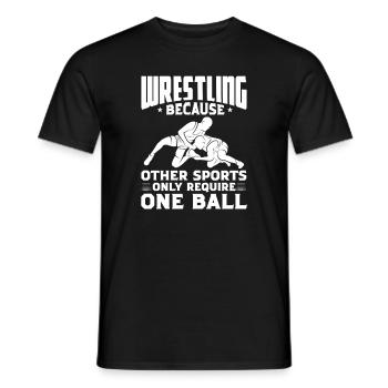 Wrestling Wrestler Fight Wrestling Ringer Gift - Men's T-Shirt - black - Front - AI Model Male 178 light (178cm)