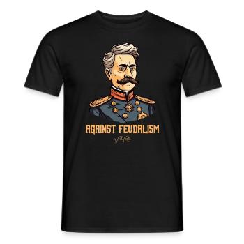 Aristokraten Porträt, gegen Feudalismus - Männer T-Shirt - Schwarz - Vorne - AI Model Male 178 light (178cm)