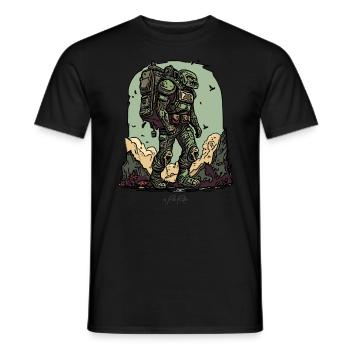 Mission auf einem entfernten Planeten - Männer T-Shirt - Schwarz - Vorne - AI Model Male 178 light (178cm)