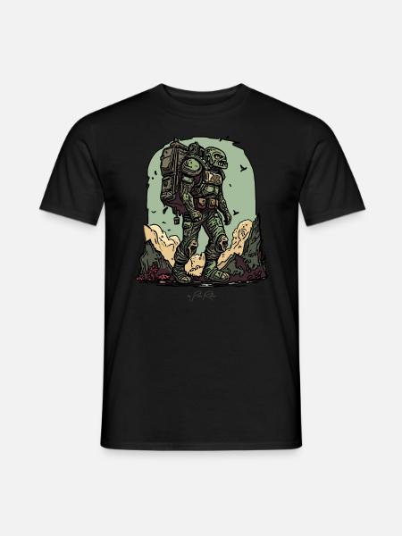 Mission on a distant planet - Men's T-Shirt - black