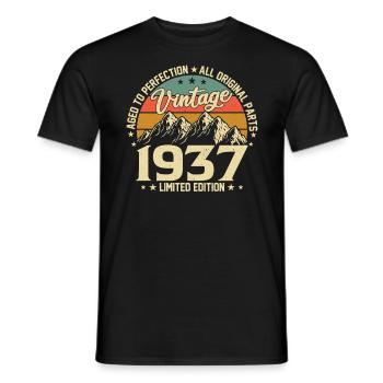 Millésime légendaire '37 - T-shirt homme - noir - Devant - AI Model Male 178 light (178cm)