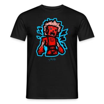 Mélancolie technologique, type d’agonie robotique - T-shirt homme - noir - Devant - AI Model Male 178 light (178cm)