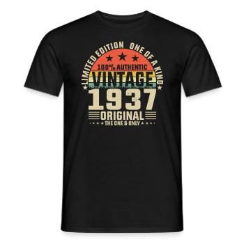 Légendaire 87e anniversaire 1937 - T-shirt homme - noir - Devant - AI Model Male 178 light (178cm)