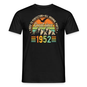 Légendaire 72e anniversaire 1952 - T-shirt homme - noir - Devant - AI Model Male 178 light (178cm)