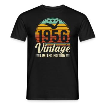Legendary 68th birthday 1956 - Men's T-Shirt - black - Front - AI Model Male 178 light (178cm)