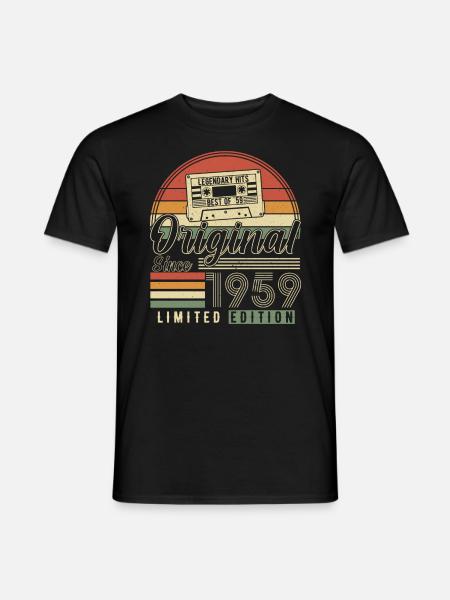 Legendary 65th birthday 1959 - Men's T-Shirt - black