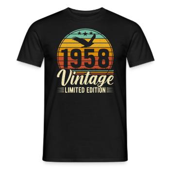Legendary vintage '58 - Men's T-Shirt - black - Front - AI Model Male 178 light (178cm)