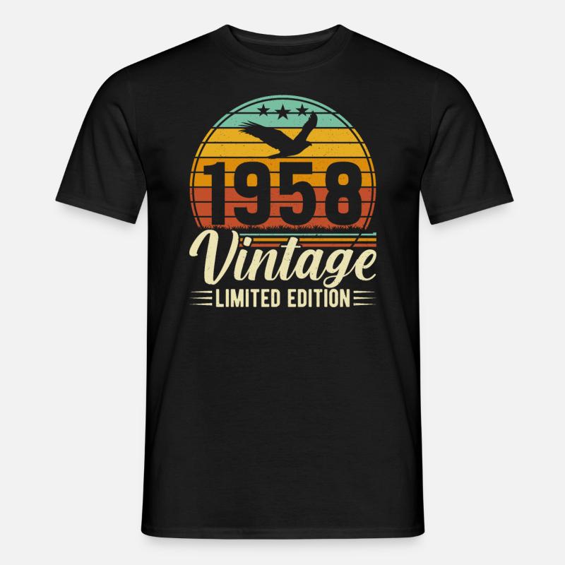 Legendärer Jahrgang '58 - Männer T-Shirt - Schwarz