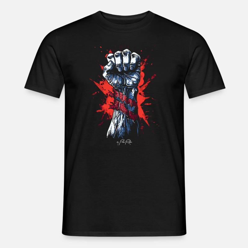 Freiheitsfaust, hoch die Faust der Freiheit - Männer T-Shirt - Schwarz