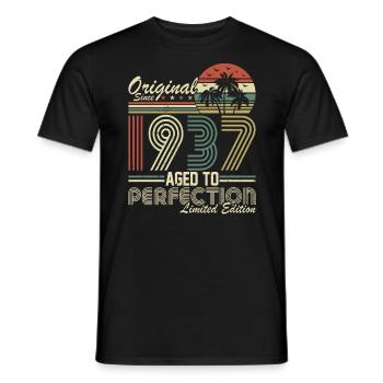 87. Geburtstag Vintage Retro 1937 - T-shirt homme - noir - Devant - AI Model Male 178 light (178cm)